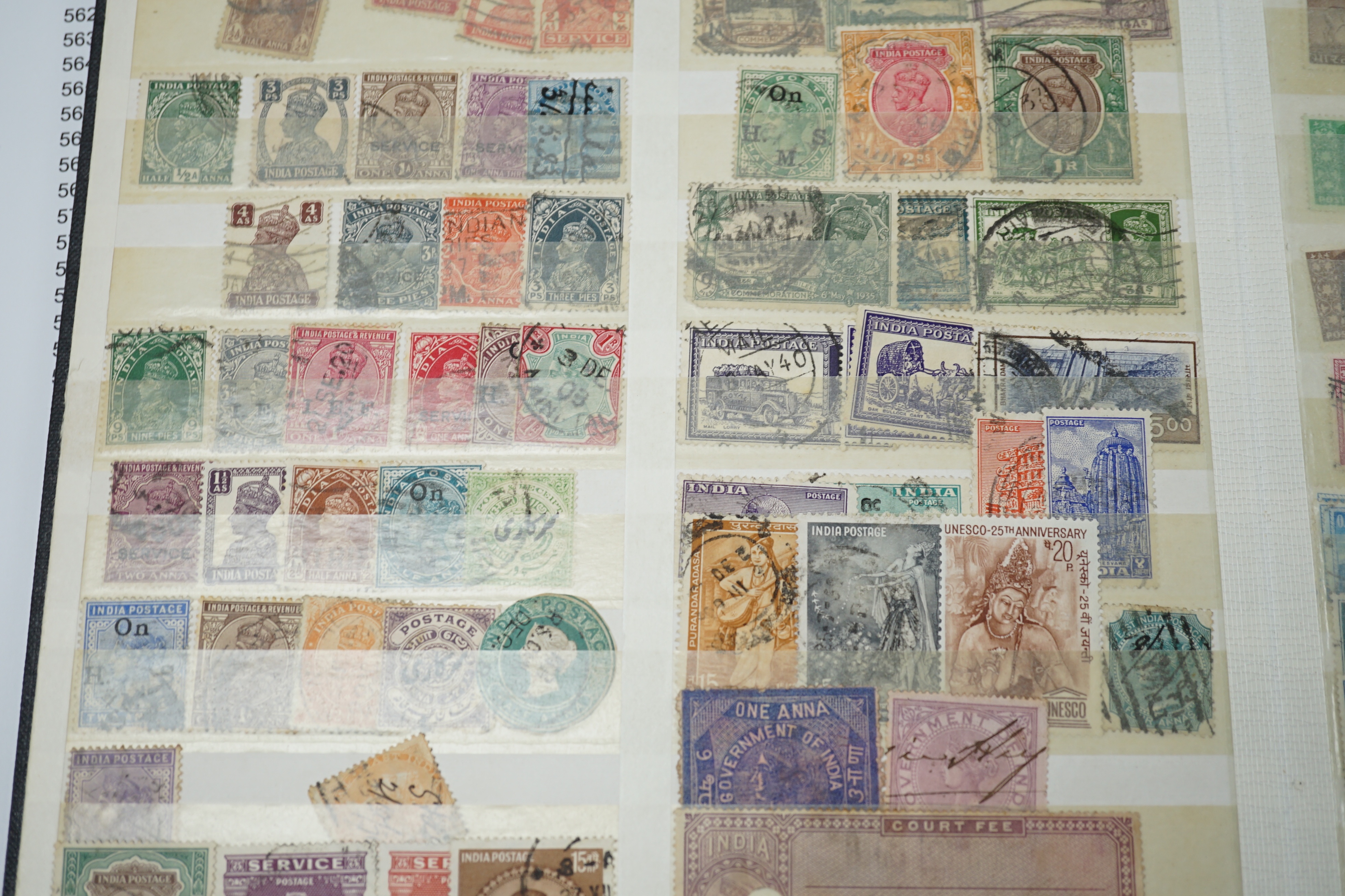 World stamps in 8 albums, stock books with Great Britain from 1840 1d black, 1841 2d blue, China1990 stamps in year book, British colonies